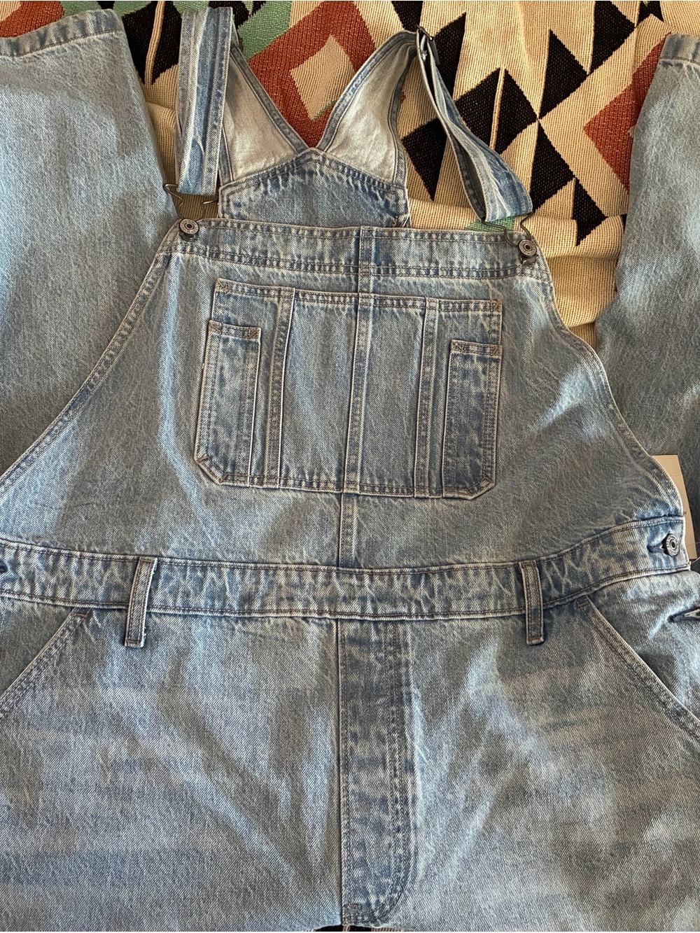 Abercrombie Light Wash Denim Overalls, new with tags, ladies size XL, size 18
